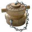 Brass Fill Cap with Chain and Gasket Only - 2"