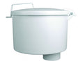 AST Spill Container w/Drain, Male Threads, Offset Mount (White)