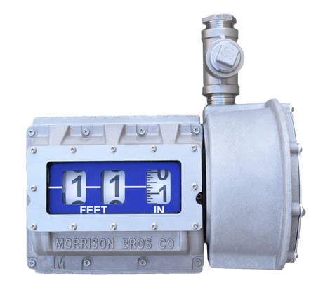 Mechanical vertical tank gauge tank mount bracket